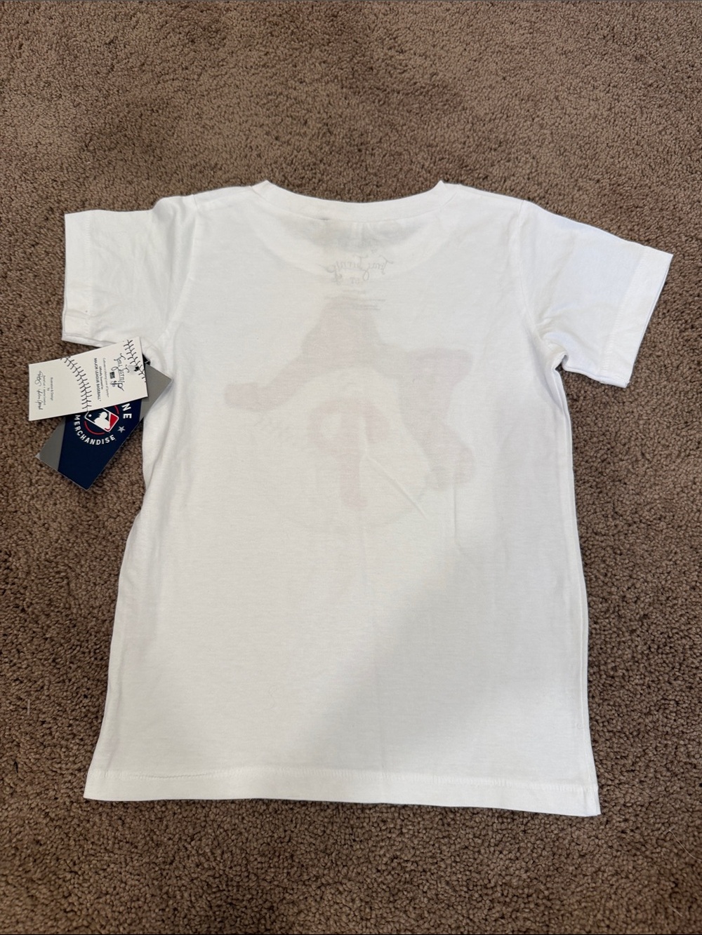 Kids White Phillies-Inspired Bow Baseball Graphic Tee - Picture 5 of 5